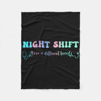 Night Shift Different Breed Stethoscope Nurse Rn  Fleece Blanket