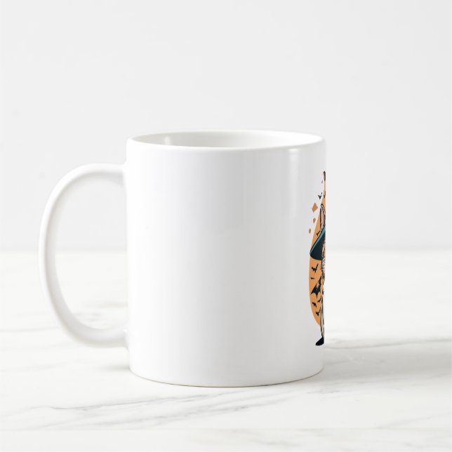 Night Shift Feline One Spooky Nurse Cat   Coffee Mug (Left)