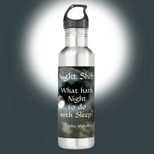 Night Shift Full Moon Night quote Customisable 710 Ml Water Bottle