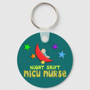 Night Shift NICU NURSE Gifts Key Ring