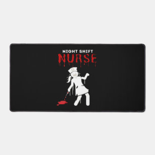 Night Shift Nurse Funny Halloween Classic T-Shirt Desk Mat
