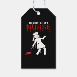 Night Shift Nurse Funny Halloween Classic T-Shirt Gift Tags