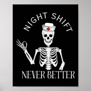 Night Shift Nurse Icu Rn Er Cvicu Nicu Ed Np Hallo Poster