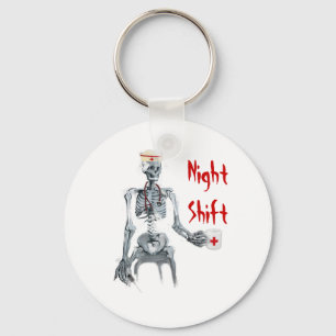 Night Shift Nurse Key Ring