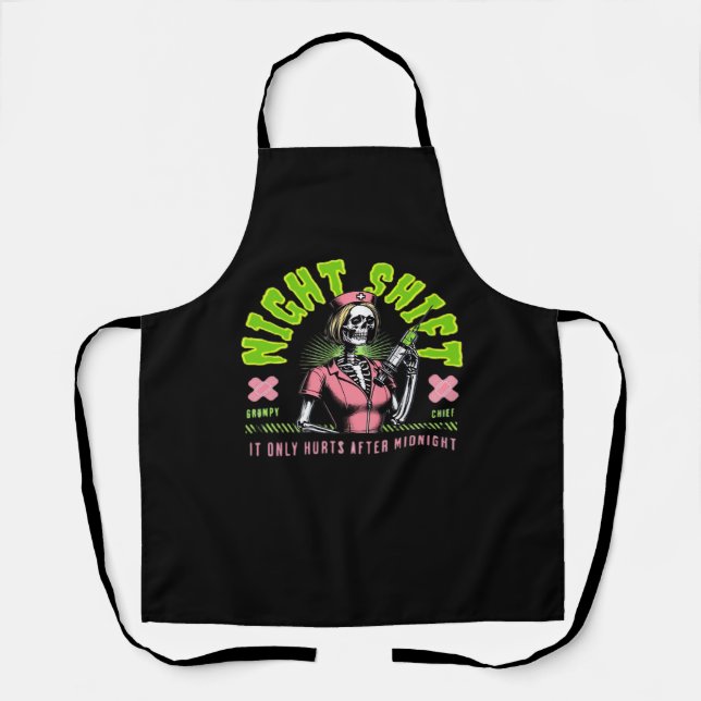 Night Shift Nurse - National Nurse Week Gift Ideas Apron (Front)