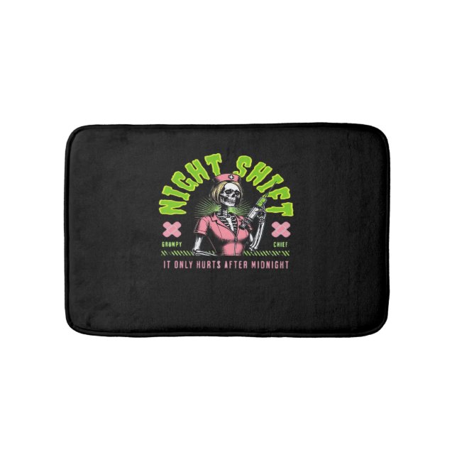 Night Shift Nurse - National Nurse Week Gift Ideas Bath Mat (Front)
