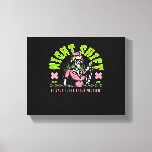 Night Shift Nurse - National Nurse Week Gift Ideas Canvas Print (Front)