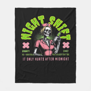 Night Shift Nurse - National Nurse Week Gift Ideas Fleece Blanket