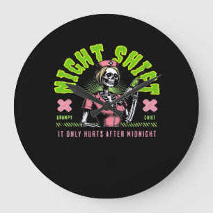 Night Shift Nurse - National Nurse Week Gift Ideas Large Clock