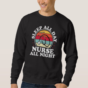 Night Shift Nurse Nurse Women Nursing Rn Lpn Cna Sweatshirt
