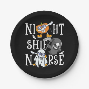 Night Shift Nurse Paper Plate