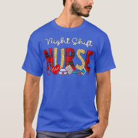Night Shift Nurse Plaid Glitter Love Heart Stethos