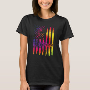 Night Shift Nurse Us Flag Night Shift Nursing T-Shirt