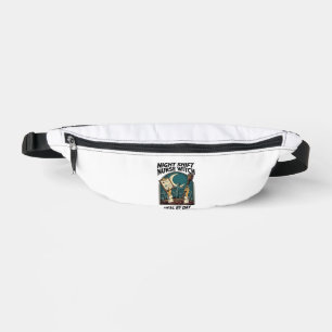 Night Shift Nurse Witch Retro Halloween Tee Bum Bags