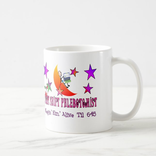 NIght Shift Phlebotomist T-Shirts and Gifts Coffee Mug (Right)