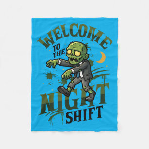 Night Shift Worker Humour Welcome To The Night Fleece Blanket