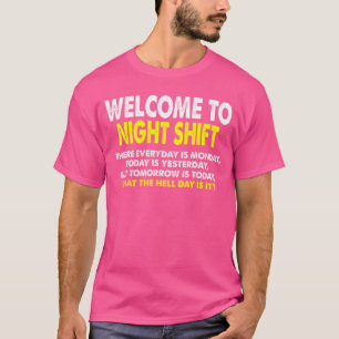 Night Shift Workers Funny Midnight Shift retro gif T-Shirt