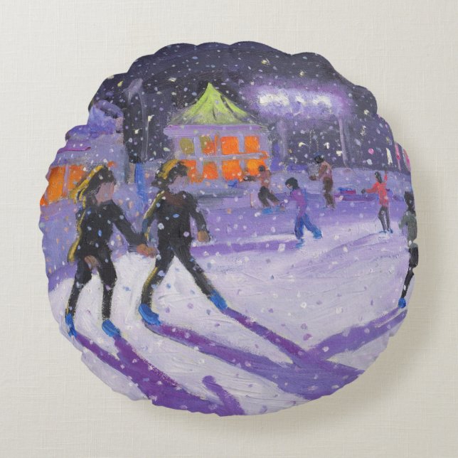 Night skaters Derby 2014 Round Cushion (Front)