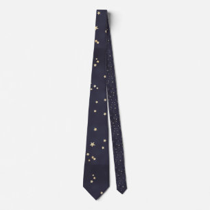 Night Sky And Gold Stars Tie