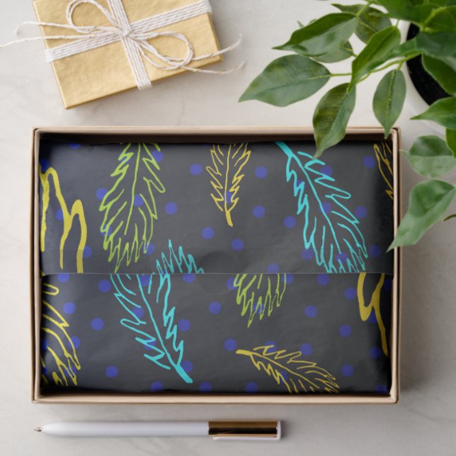 Night Sky Autumn Leaves Set 1 Tissue Paper (Gift)