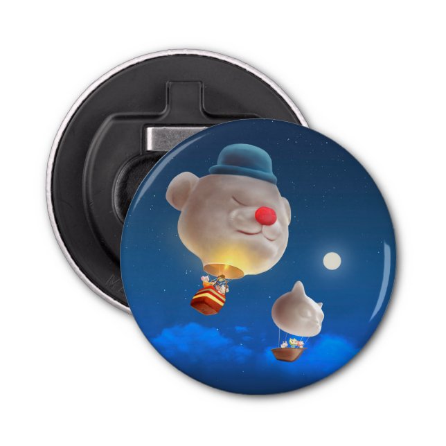 Night Sky Balloon Adventure Bottle Opener (Front)