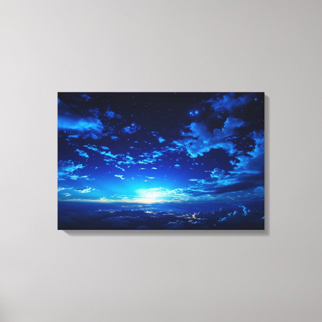 Night Sky Before The Dawn Canvas Print (Front)