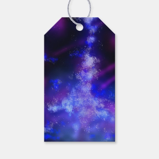 Night Sky Blue Sapphire Gift Tags (Front)
