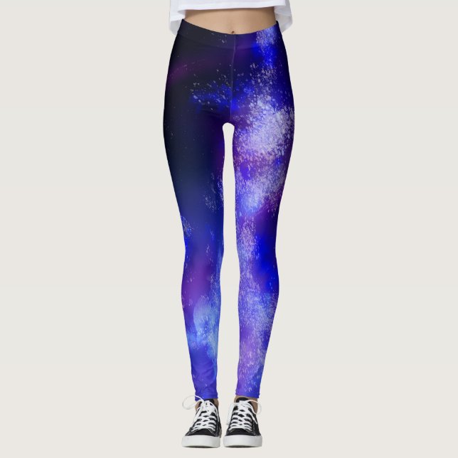Night Sky Blue Sapphire Leggings (Front)