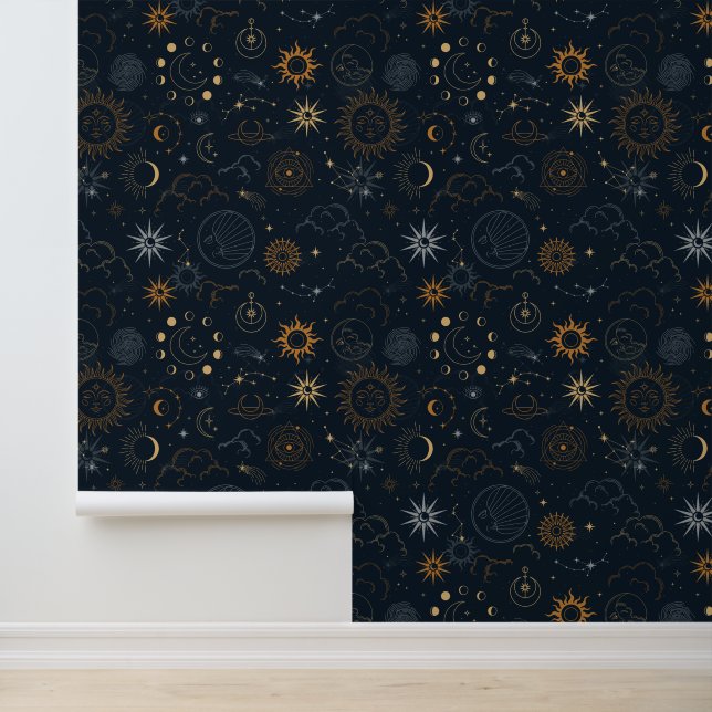 Night Sky Celestial Pattern Wallpaper (Application)