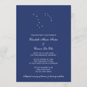 Night Sky Constellations Wedding Invitation
