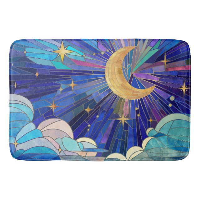 Night Sky - Digital Art Mosaic Bath Mat (Front)
