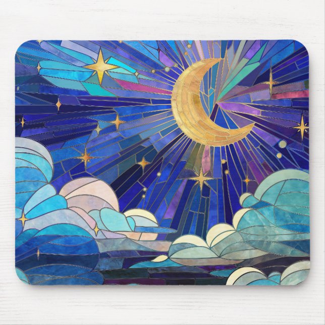 Night Sky - Digital Art Mosaic Mouse Mat (Front)