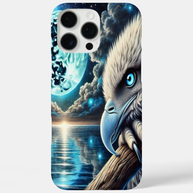 Night Sky Eagle Beneath Celestial Ocean Glow Case-Mate iPhone Case (Back)