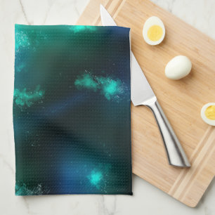 Night Sky Emerald Green Tea Towel