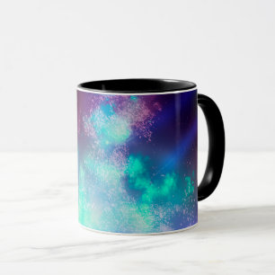 Night Sky Emerald Neon Lights Mug