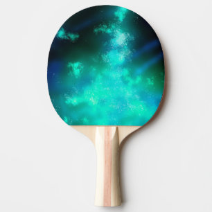 Night Sky Emerald Ping Pong Paddle