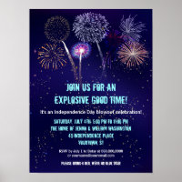 Night Sky Fireworks 4th of July Event