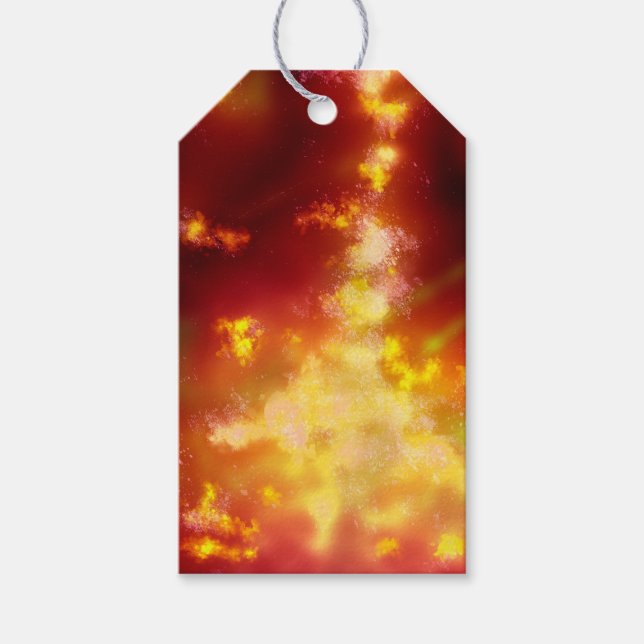 Night Sky Flame Gift Tags (Front)