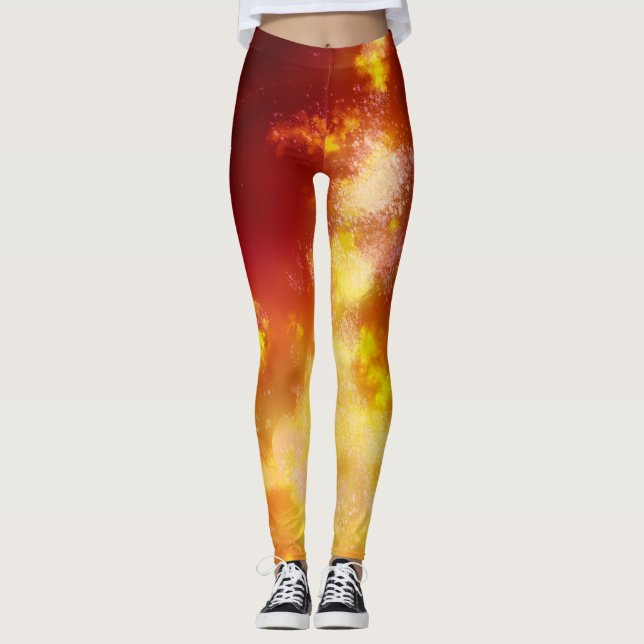 Night Sky Flame Leggings (Front)