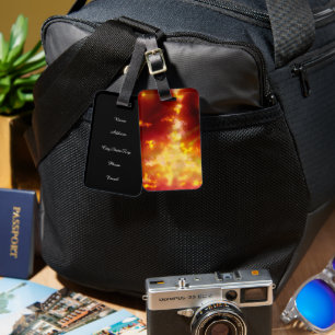 Night Sky Flame Luggage Tag
