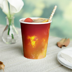 Night Sky Flame Paper cup