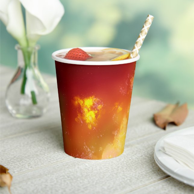 Night Sky Flame Paper cup (Insitu)