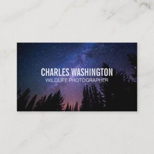 Night Sky Forest Business Card