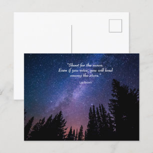 Night Sky Inspirational Quote Postcard