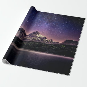 Night sky landscape in Patagonia, Argentina, South Wrapping Paper
