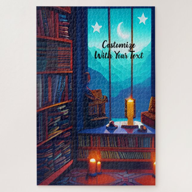 Night Sky Library Jigsaw Puzzle (Vertical)