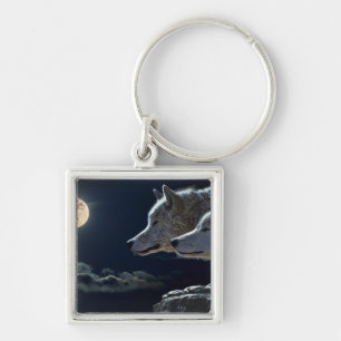Night Sky Lights Moon Stars Astronomy Space Key Ring