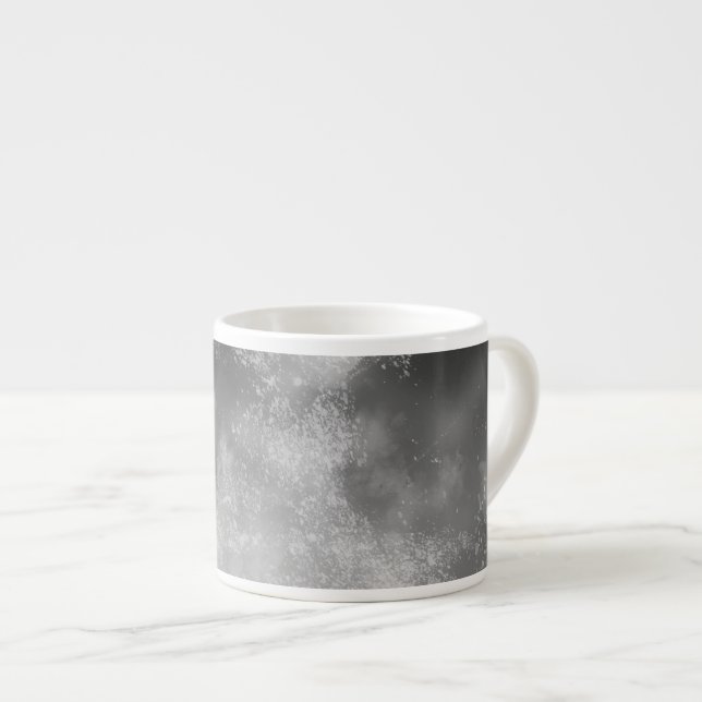 Night Sky Monochrome Grey  Espresso Cup (Front Right)