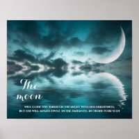 Night Sky Moon Reflection Inspirational Quote