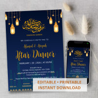 Night Sky Mosque Silhuette Iftar Dinner